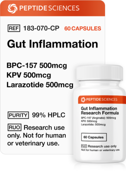 Gut Inflammation (60 Capsules) (Stable BPC-157 Arginate, KPV, Larazotide)